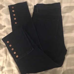 Dark wash ankle jeans
